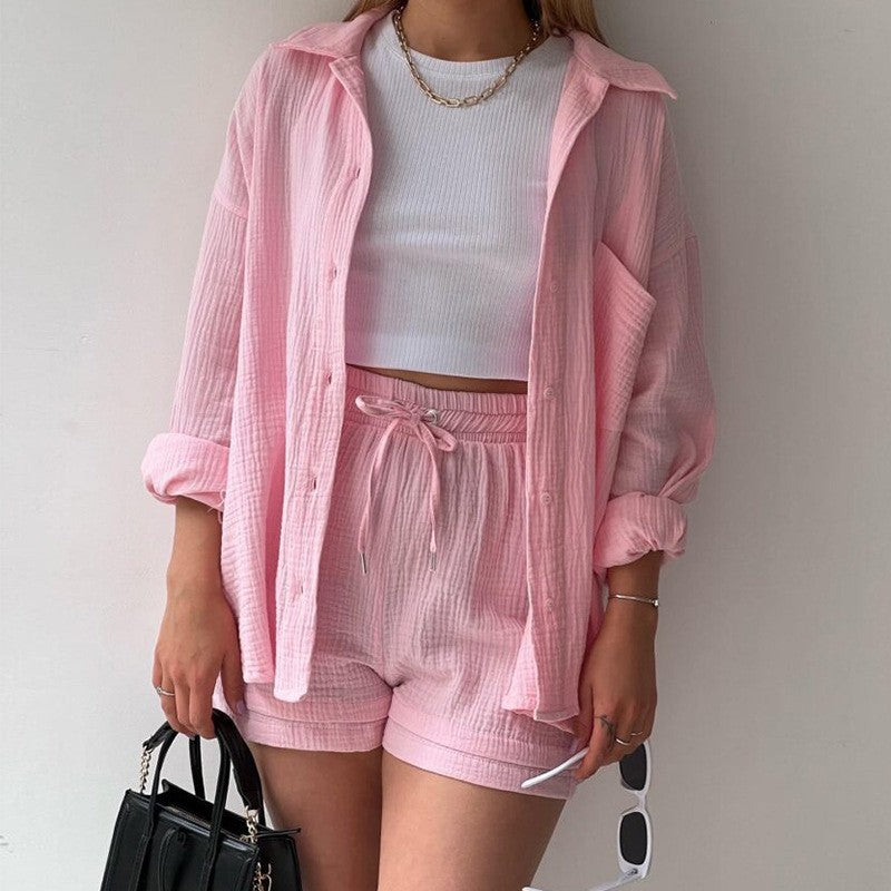 Yara Ensemble – Chemise fluide & Short tendance