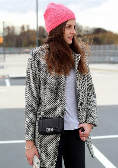 Cheska – Veste Longue en Laine Élégante