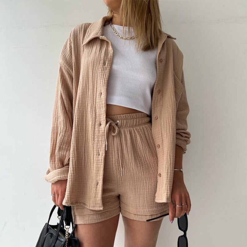 Yara Ensemble – Chemise fluide & Short tendance