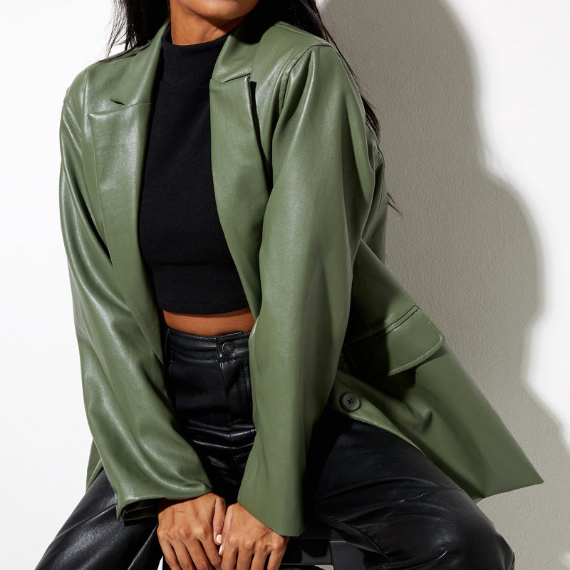 Veste en cuir authentique - Élégance et caractère