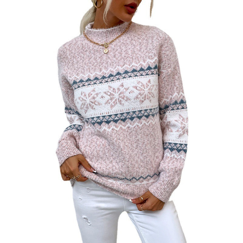 Risa - Pull a Col roule et flocon de neige