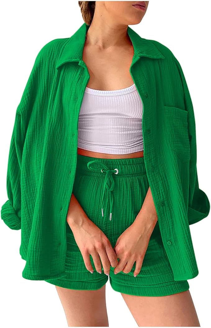 Yara Ensemble – Chemise fluide & Short tendance