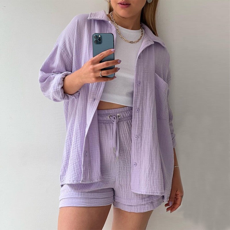 Yara Ensemble – Chemise fluide & Short tendance