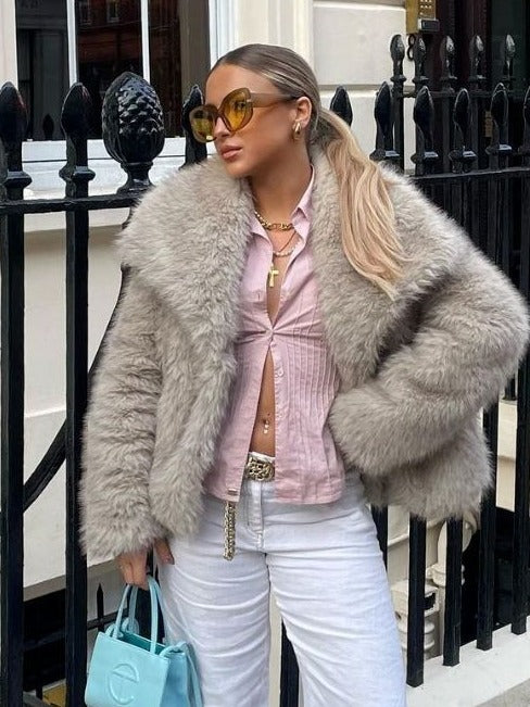 Manteau en fausse fourrure - Style chic