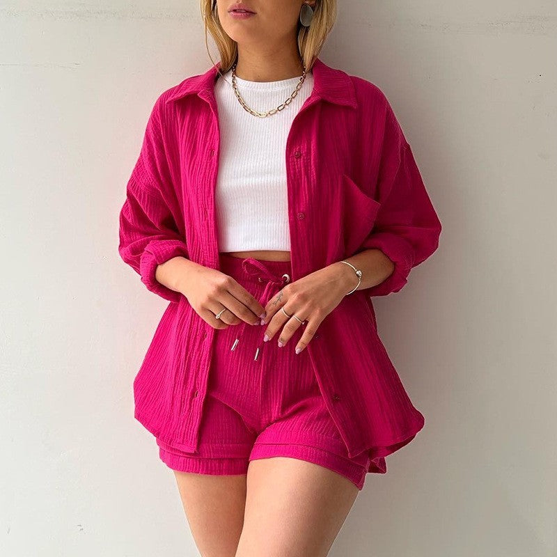 Yara Ensemble – Chemise fluide & Short tendance