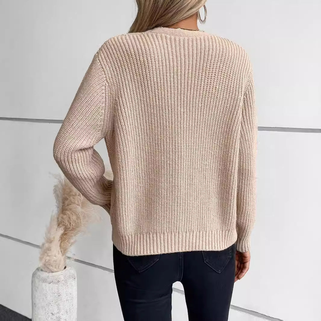 Cardigan générique pour femme tricot confortable et doux, pour l'hiver
