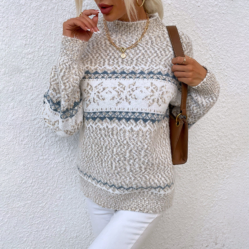 Risa - Pull a Col roule et flocon de neige