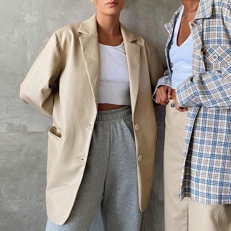 Veste en cuir authentique - Élégance et caractère