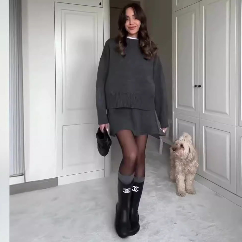 Ensemble Pull et Jupe pour Femme - 2 Pièces | Tricot Chic