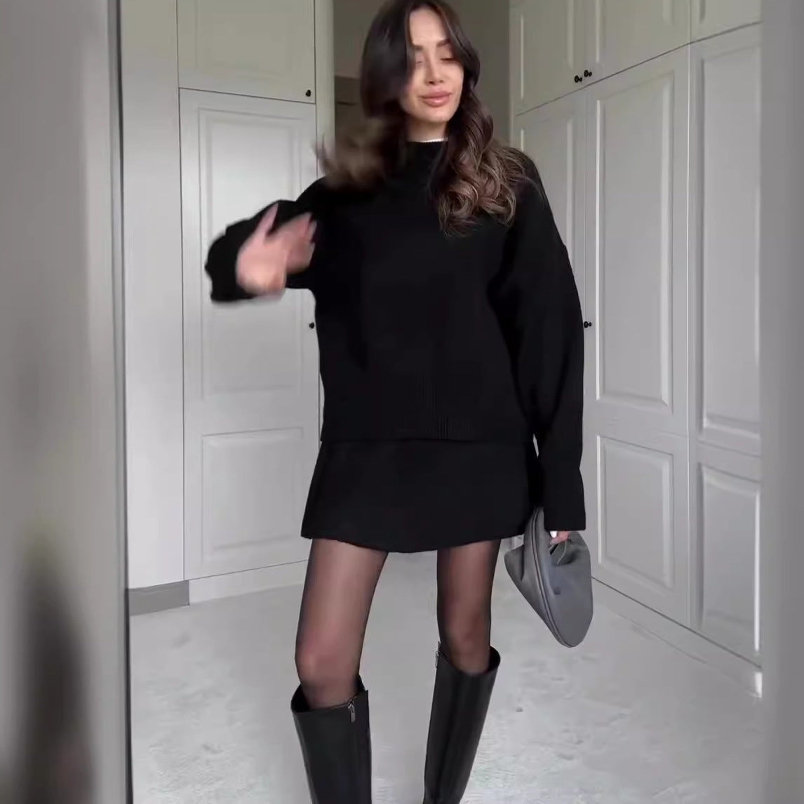 Ensemble Pull et Jupe pour Femme - 2 Pièces | Tricot Chic