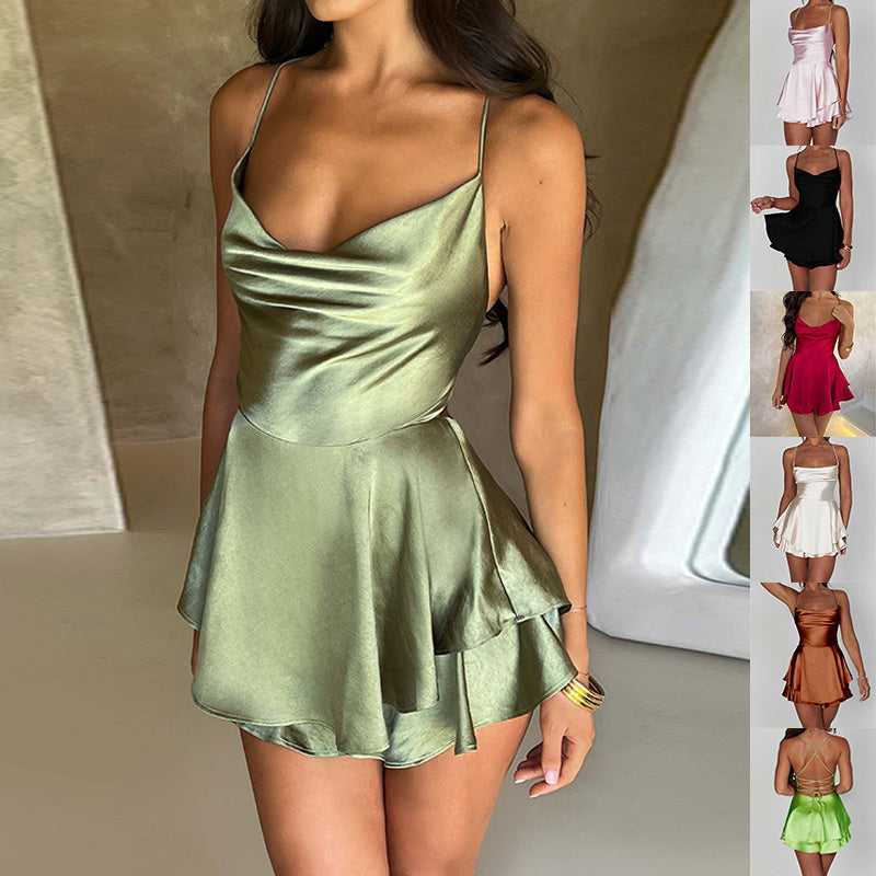 Jupe Sexy à Bretelles pour Femme