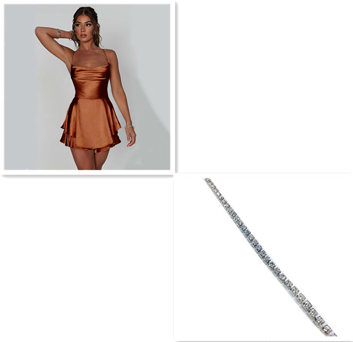 Jupe Sexy à Bretelles pour Femme
