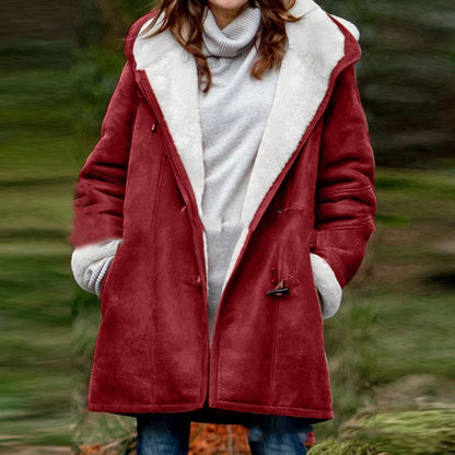 Manteau Chic Doublé – Élégance & Chaleur avec Fermeture à Boucles
