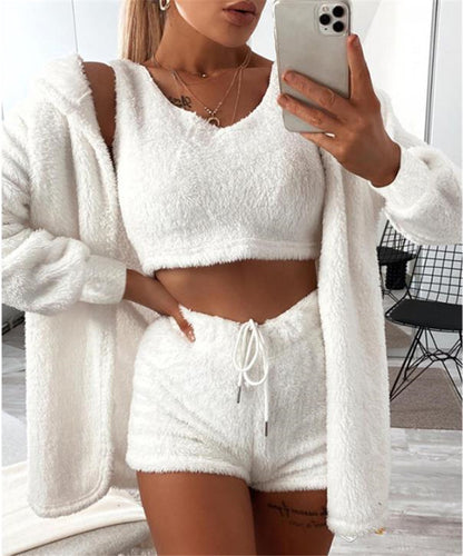 Ensemble de Pyjama  – Hiver Sexy avec Débardeur Doux,