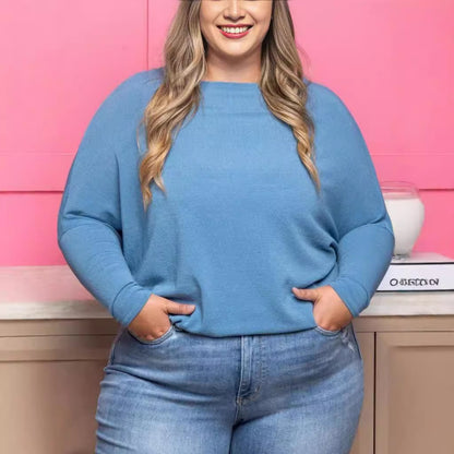 Top Dolman à Col Bateau en Tricot Rêveur