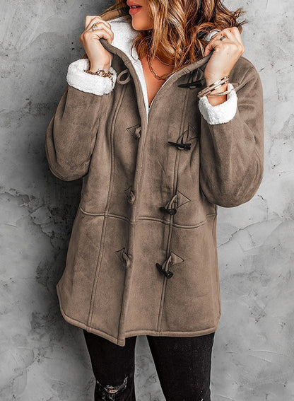 Manteau Chic Doublé – Élégance & Chaleur avec Fermeture à Boucles