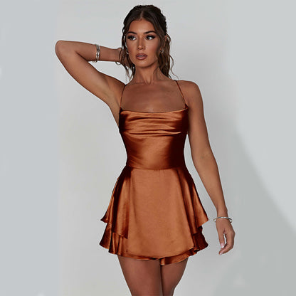 Jupe Sexy à Bretelles pour Femme