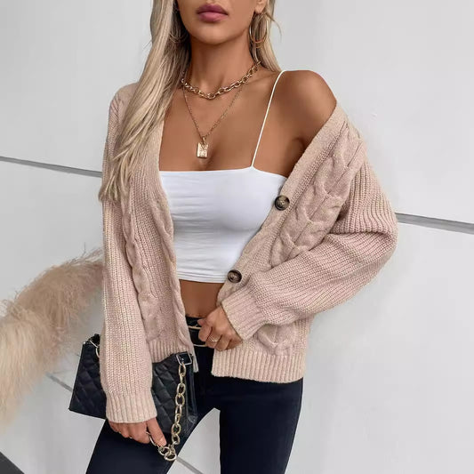 Cardigan générique pour femme tricot confortable et doux, pour l'hiver