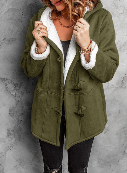 Manteau Chic Doublé – Élégance & Chaleur avec Fermeture à Boucles
