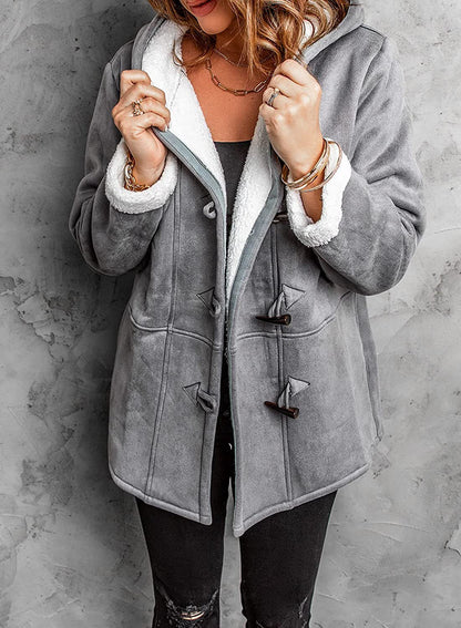 Manteau Chic Doublé – Élégance & Chaleur avec Fermeture à Boucles